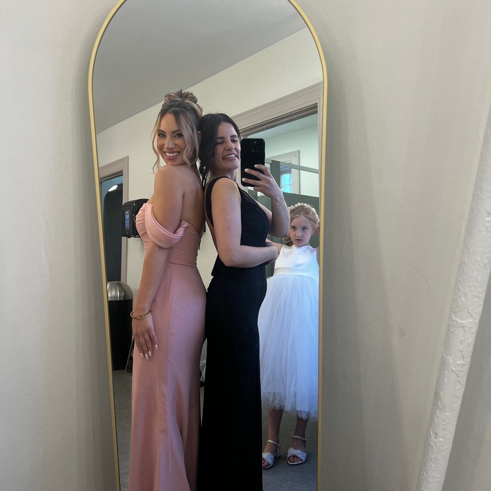 Azazie Saige Rosette Chiffon Gown - Picture 3 of 12